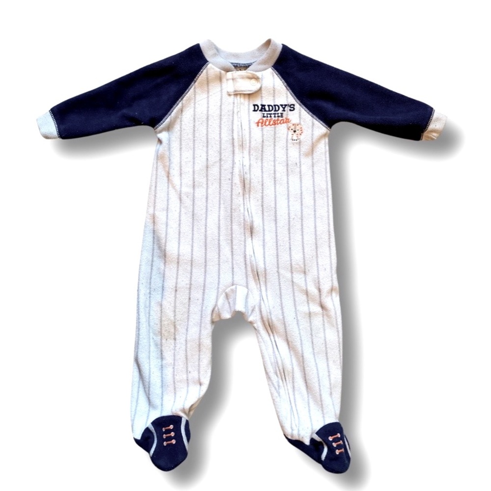 Carters Fleece Daddy’s Little Allstar Jammies 3-6M